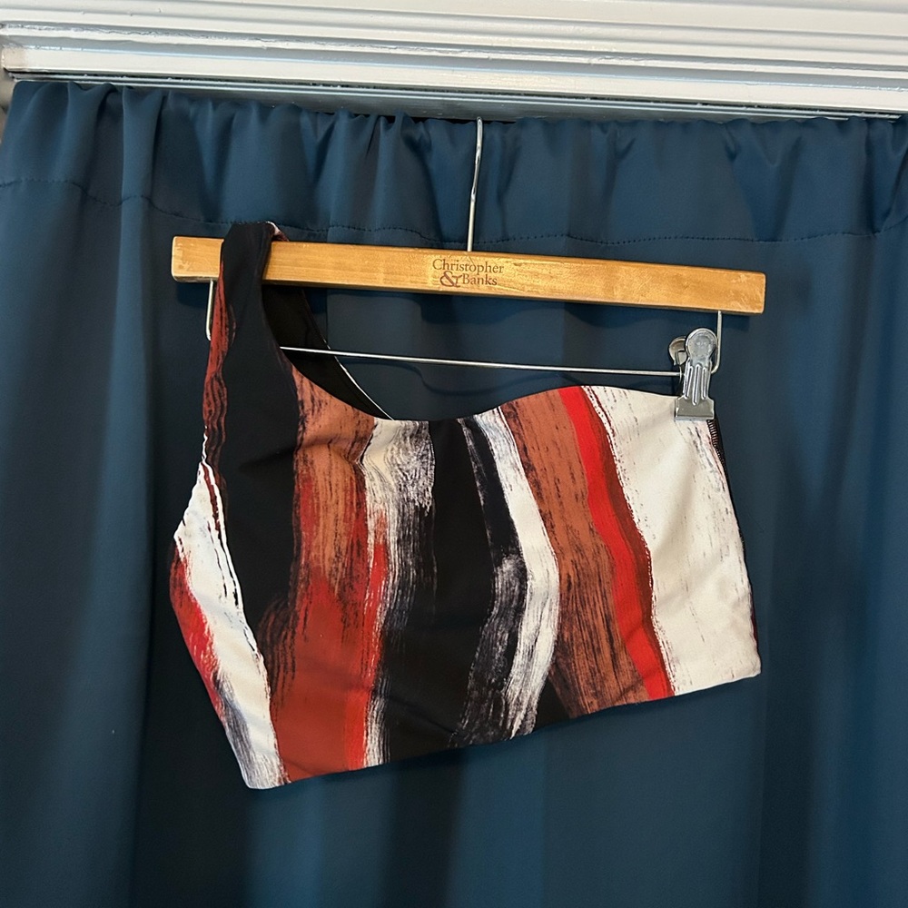 Multicolor CALIA One Shoulder Crop Top